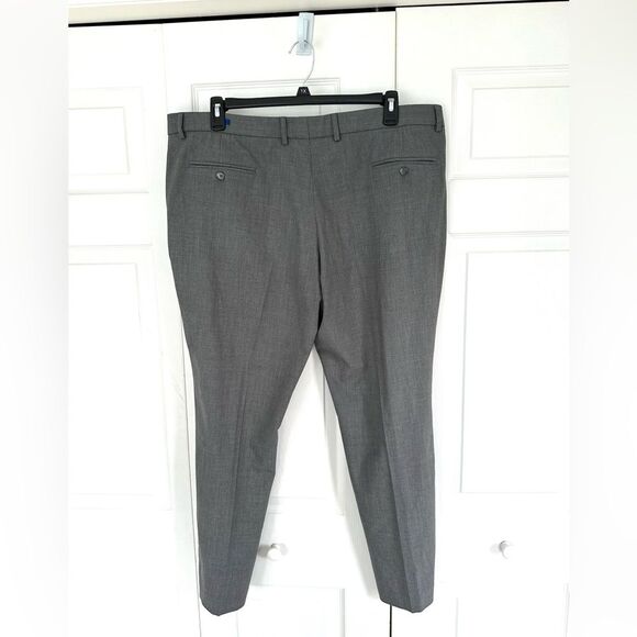 NEW Egara Men’s Gray Dress Pants 42x30 Suit Separates Stretch Slim Fit Slacks - Picture 4 of 13